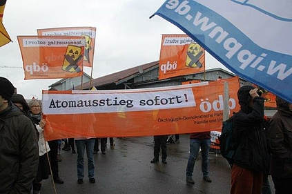 Banner "Atomausstieg sofort!"